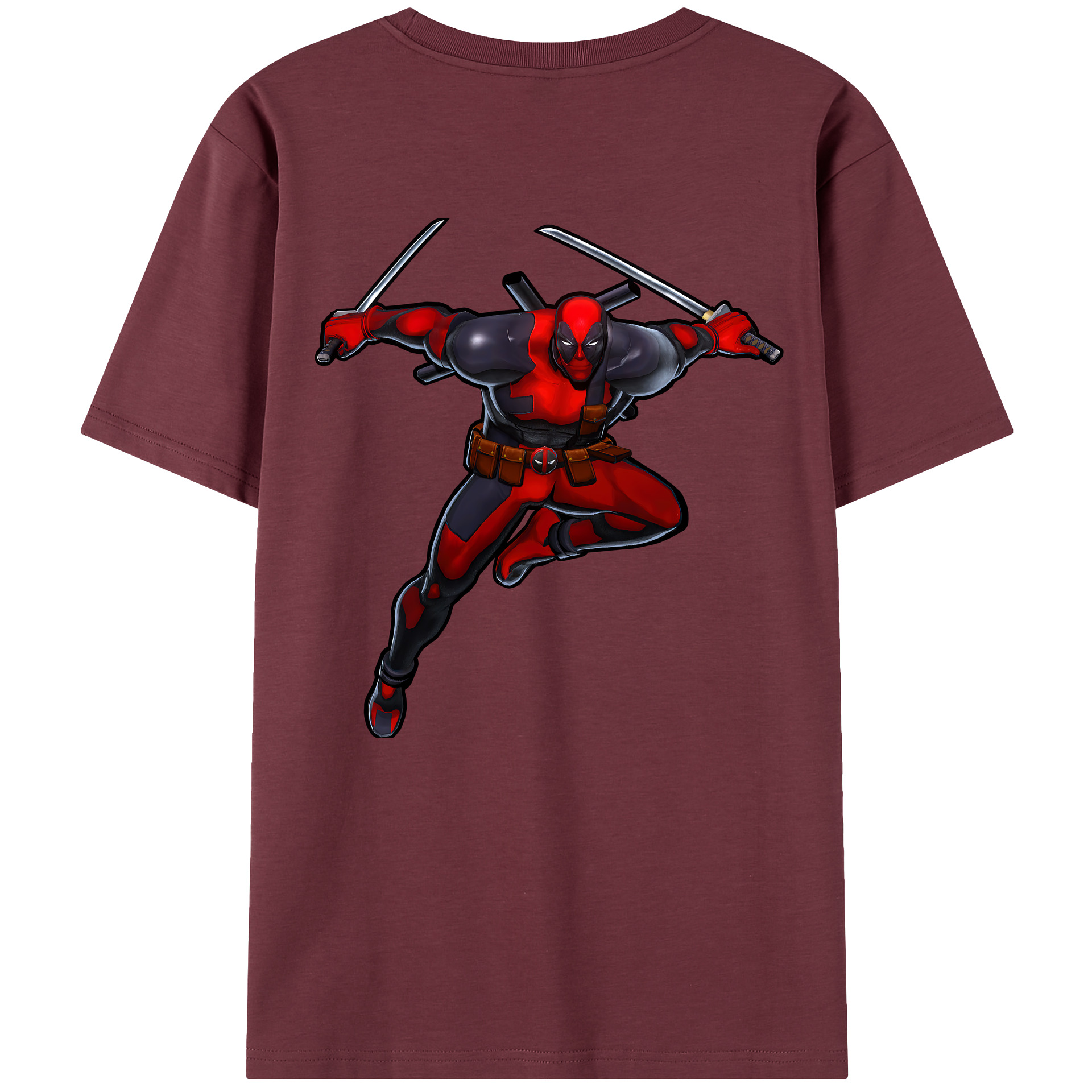 （画像用） Deadpool デッドプール 綿100％半袖Tシャツ（背面プリント）